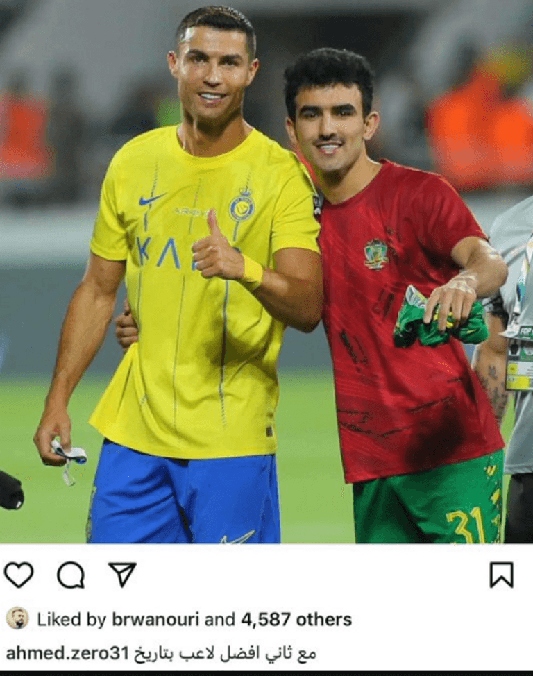 كريستيانو رونالدو نجم النصر ضد الشرطة