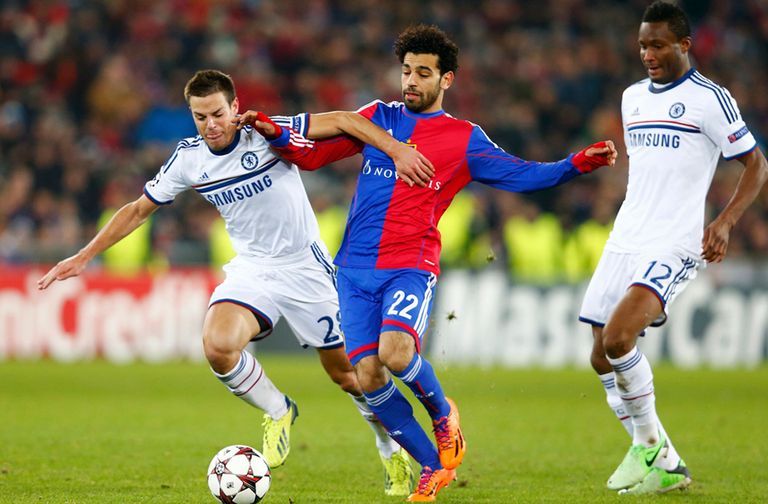 صلاح مع بازل ضد تشيلسي محمد صلاح يسجل في مباراة تشيلسي وليفربول