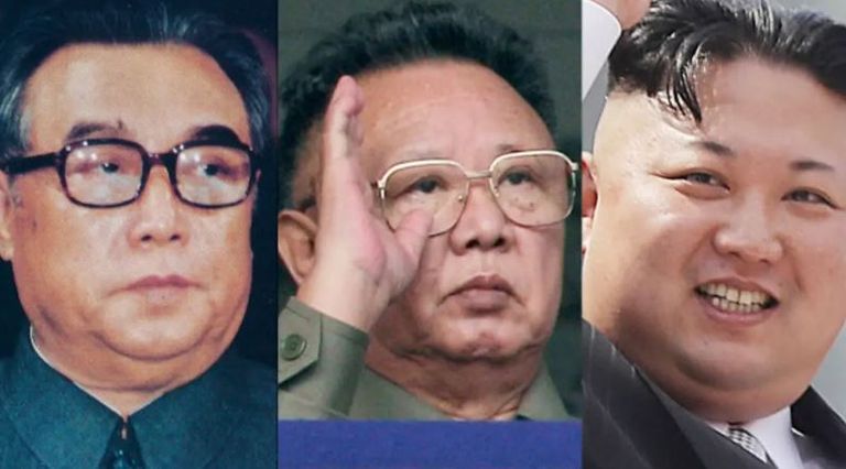 كيم يونغ أون زعيم كوريا الشمالية ووالده وجده كيم جونغ أون زعيم كوريا الشمالية