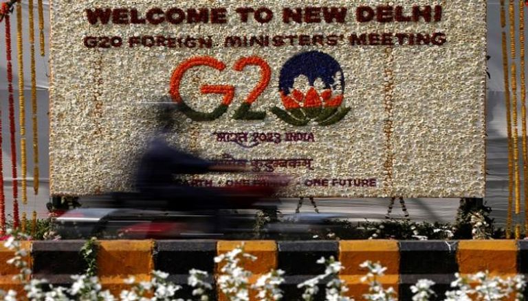 شعار مجموعة العشرين في الهند- رويترز