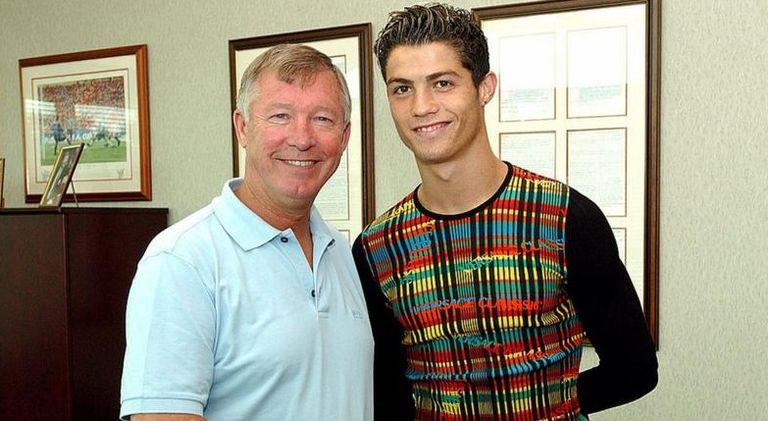 رونالدو وأليكس فيرغسون كريستيانو رونالدو نجم مانشستر يونايتد السابق