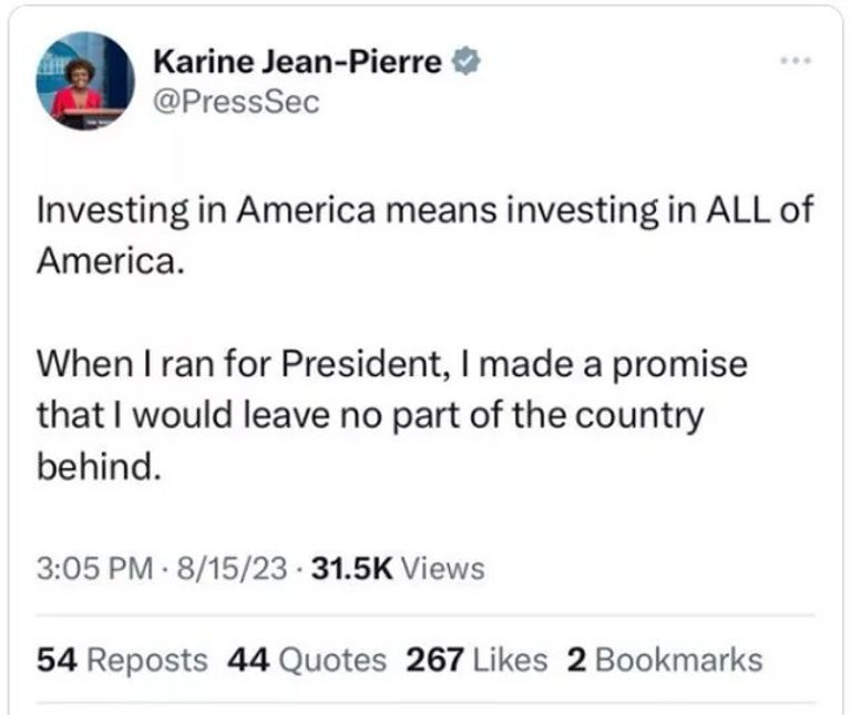 كارين جان بيير المتحدثة باسم البيت الأبيض