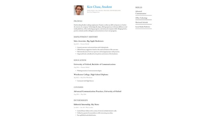 نموذج سيرة ذاتية