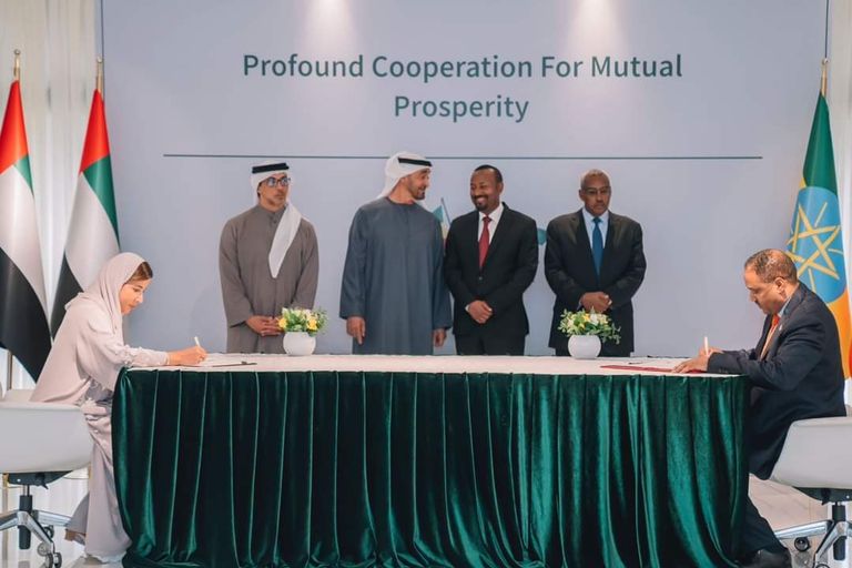 الإمارات وإثيوبيا.. توقيع مذكرات تفاهم واتفاقيات تعاون بين البلدين