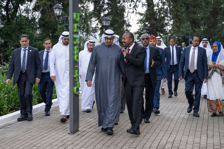 الشيخ محمد بن زايد ورئيس وزراء إثيوبيا - وام