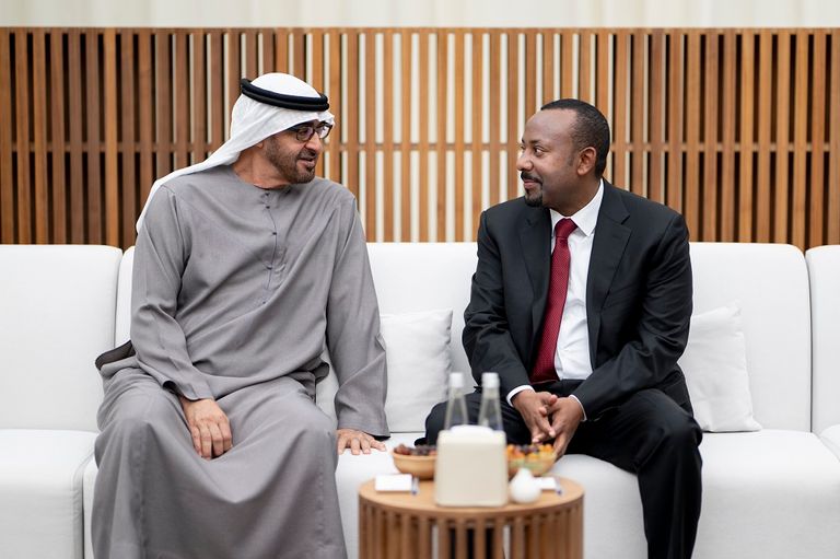 الشيخ محمد بن زايد آل نهيان وآبي أحمد