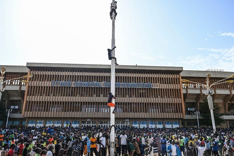 جانب من مظاهرات دعم العسكر بالنيجر