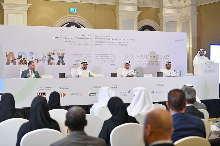 المؤتمر الصحفي لمعرض أبوظبي للصيد والفروسية