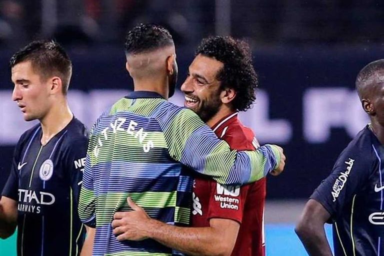 محمد صلاح ورياض محرز محمد صلاح نجم ليفربول