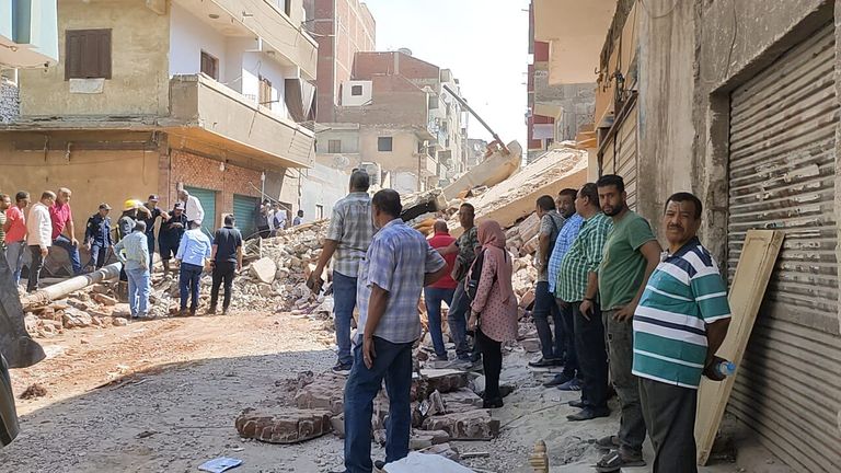 انهيار عقار الإسماعيلية