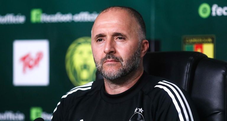 جمال بلماضي أمير سعيود بقميص منتخب الجزائر