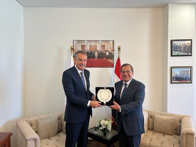 جانب من لقاء وزير البترول المصري ورئيس بريتش بتروليوم