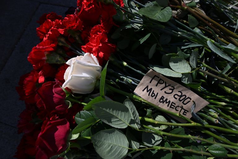 جانب من مراسم وداع قائد فاغنر ومساعده