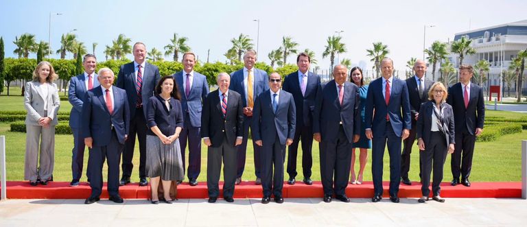 جانب من لقاء السيسي بوفد الكونغرس الأمريكي - الرئاسة المصرية