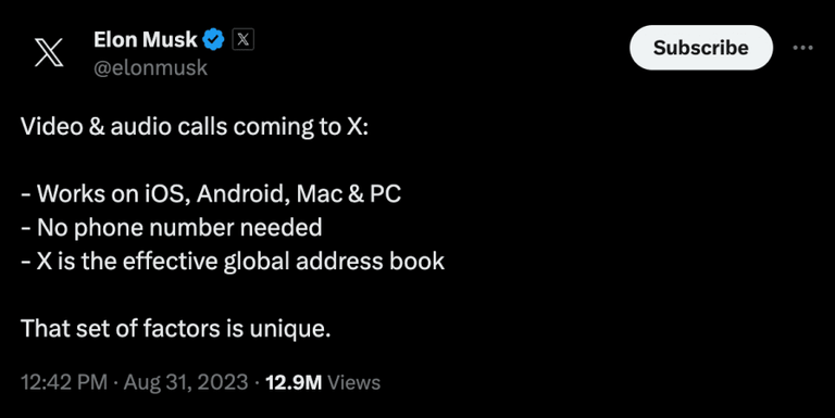 تطبيق X يسمح قريباً بإجراء مكالمات صوت وصورة