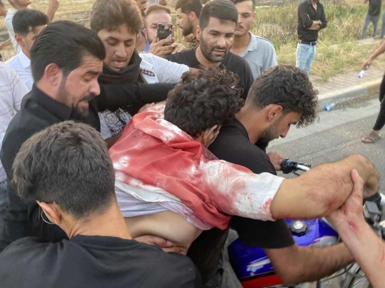 جانب من مظاهرات الأكراد في كركوك