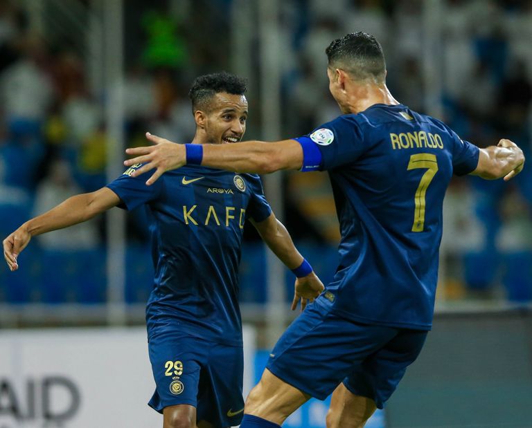 النصر رونالدو من فوز النصر على الحزم