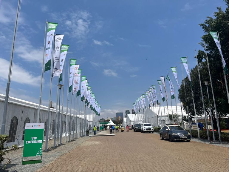 استعدادات قمة المناخ الأفريقية الأولى مبنى KICC المستضيف لقمة المناخ الأفريقية - تصوير: إيمان منير