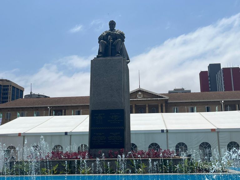 استعدادات قمة المناخ الأفريقية الأولى مبنى KICC المستضيف لقمة المناخ الأفريقية - تصوير: إيمان منير