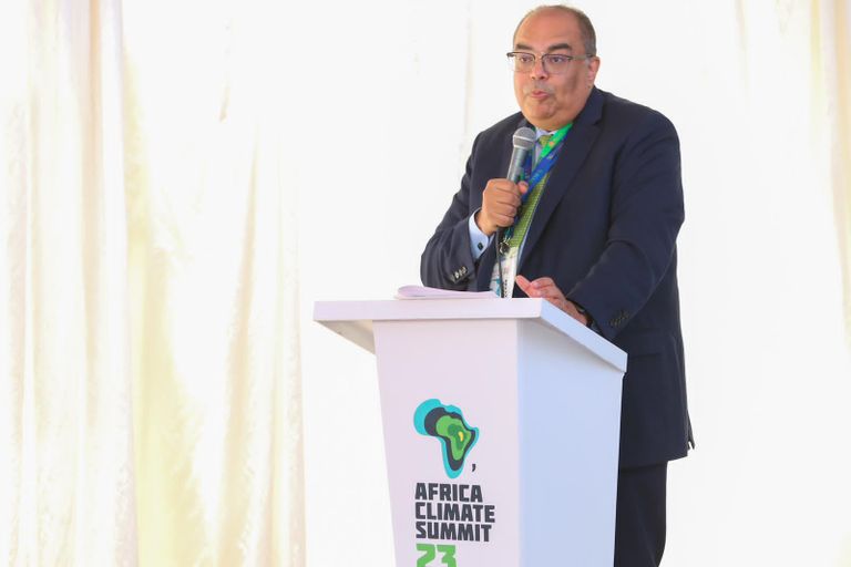 الدكتور محمود محيي الدين خلال مشاركته بقمة المناخ الأفريقية الأولى