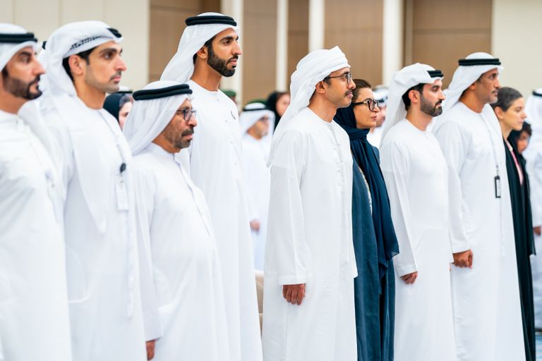 جانب من حفل إطلاق استراتيجية الخارجية الإماراتية