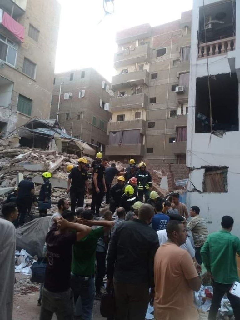 عقار حدائق القبة المنهار