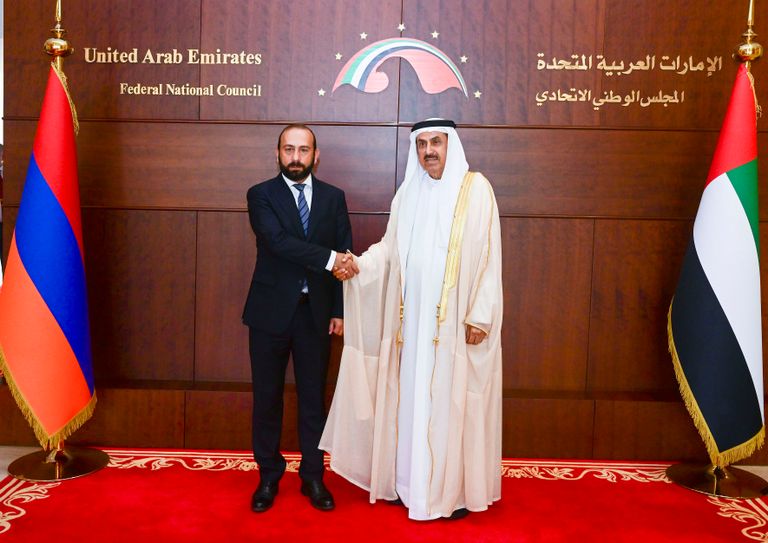 جانب من لقاء الشيخ محمد بن زايد آل نهيان ووزير خارجية أرمينيا