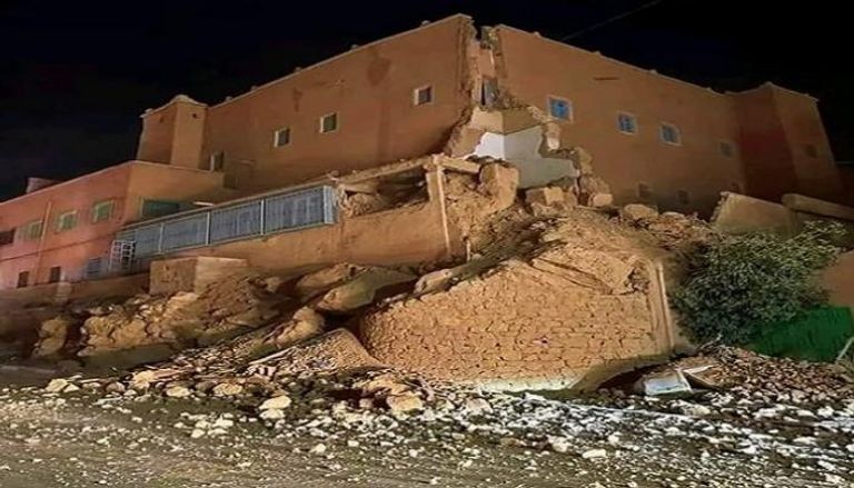 تصدع منازل جراء زلزال المغرب 