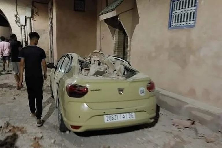 جانب من آثار الزلزال الذي ضرب المغرب