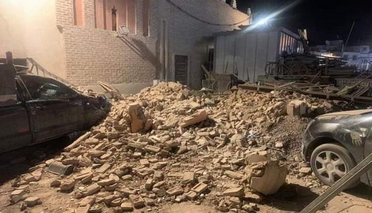 جانب من الآثار التي خلفها زلزال المغرب