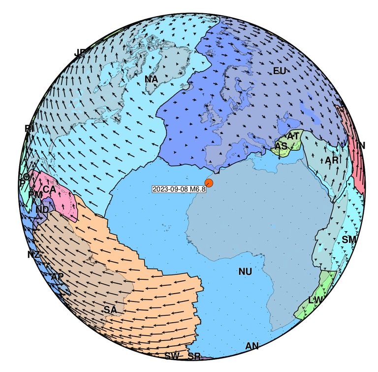 زلزال المغرب وقع على طول الحدود غير المحددة جيدًا بين صفيحة النوبة وصفيحة أوراسيا العالم الألماني مارتن ماي