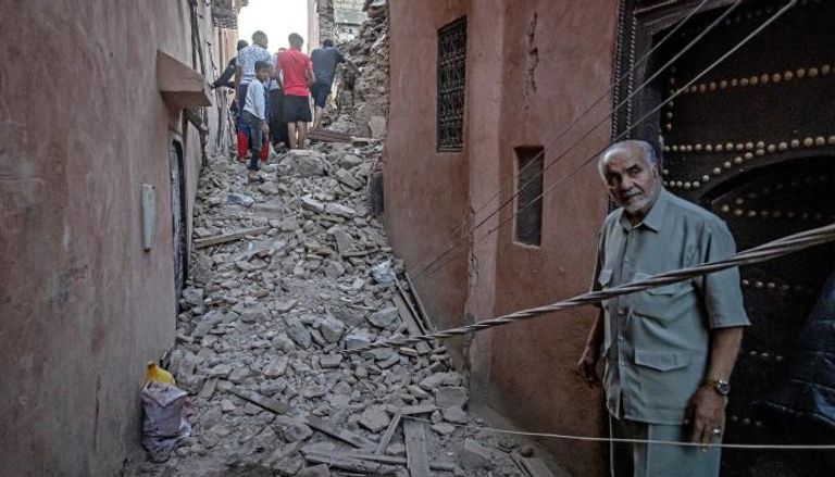 آثار زلزال المغرب