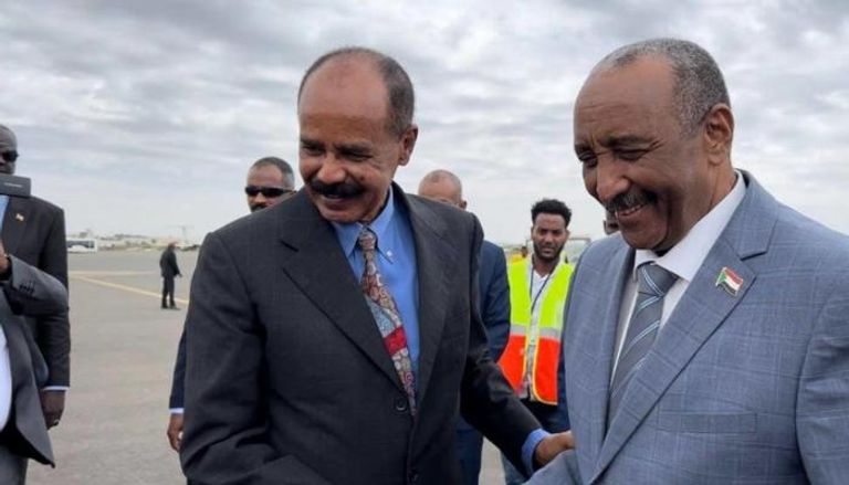 The President of Eritrea receives Al-Burhan