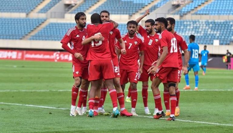 من مباراة الإمارات والهند في تصفيات كأس آسيا تحت 23 عاما