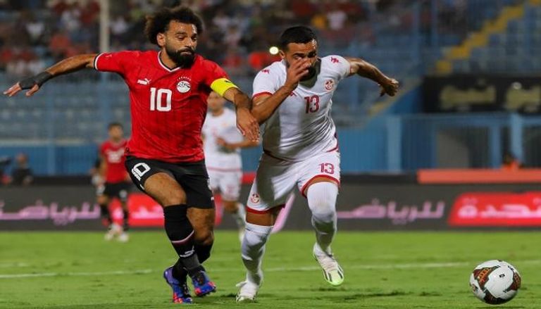 محمد صلاح في مباراة مصر وتونس