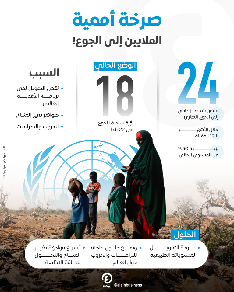 صرخة وجع.. 24 مليون شخص إلى حافة الجوع