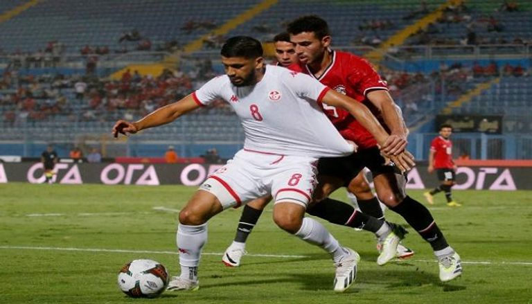 جانب من مباراة منتخب مصر وتونس