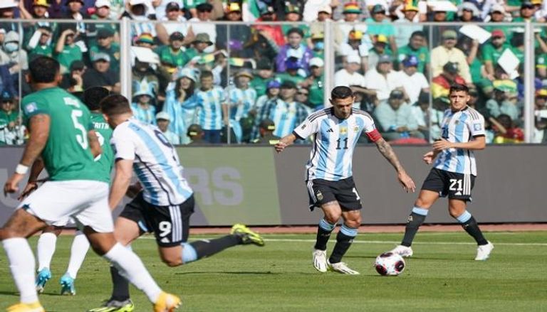 جانب من مباراة بوليفيا والأرجنتين