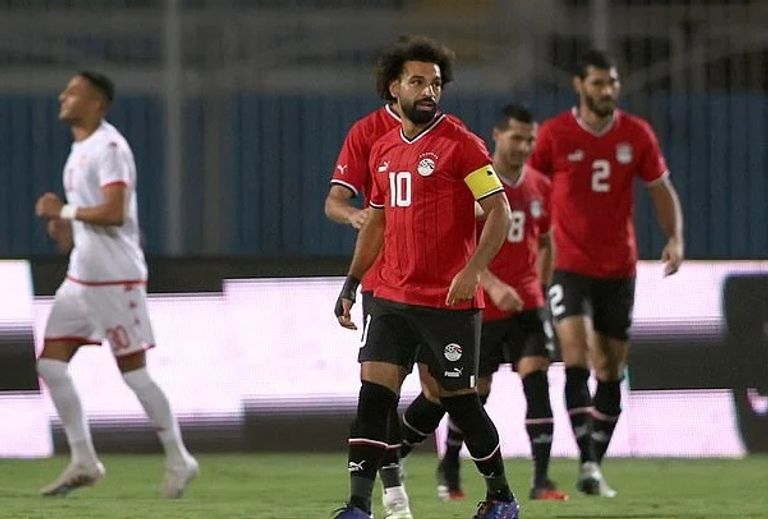 محمد صلاح منتخب مصر ضد تونس