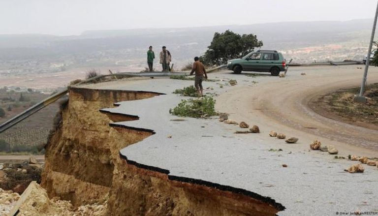 آثار العاصفة دانيال