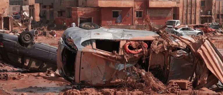 آثار العاصفة دانيال