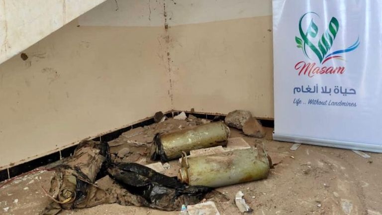 ألغام عثرت عليها مشروع 