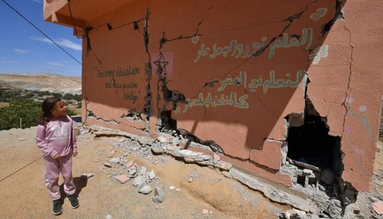 مبنى دمره زلزال المغرب