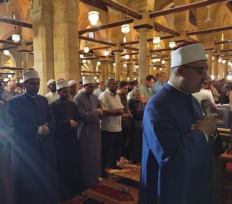 صلاة الغائب على أرواح شهداء المغرب وليبيا في الجامع الأزهر