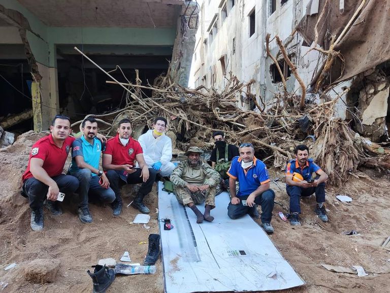 وائل هبيل عضو فريق المتطوعين في درنة