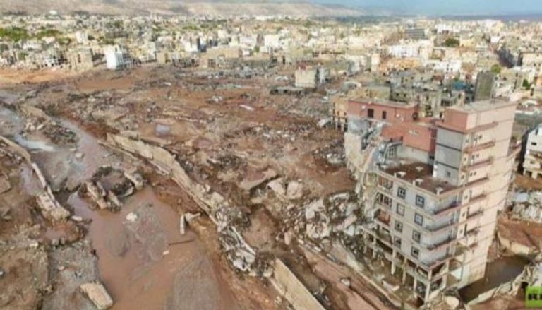 آثار فيضانات درنة