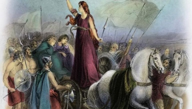 بوديكا المناضلة واحدةً من أوائل النساء البريطانيات ذكراً في التاريخ