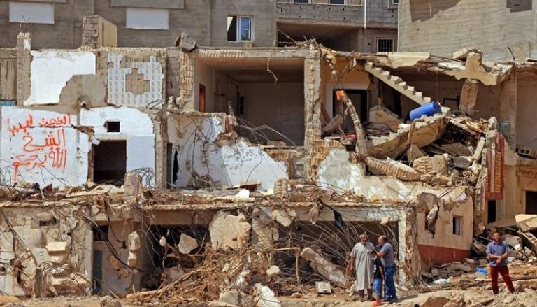 آثار الإعصار دانيال في مدينة درنة الليبية