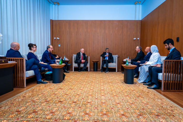 الشيخ عبدالله بن زايد آل نهيان مع وزير الخارجية البريطاني