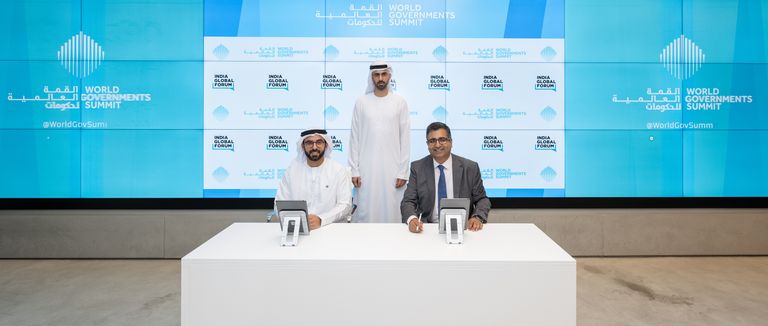 شراكة معرفية بين القمة العالمية للحكومات ومنتدى الهند العالمي